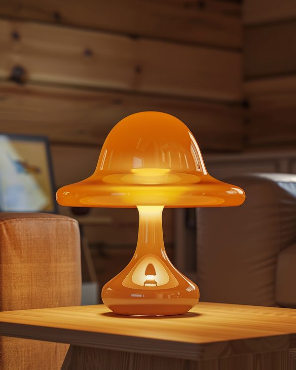 Illuminez votre espace avec une lampe champignon orange