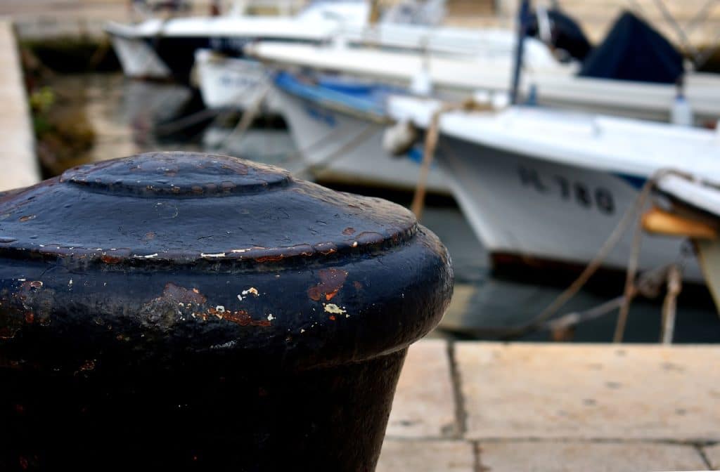 bollard, column, rust